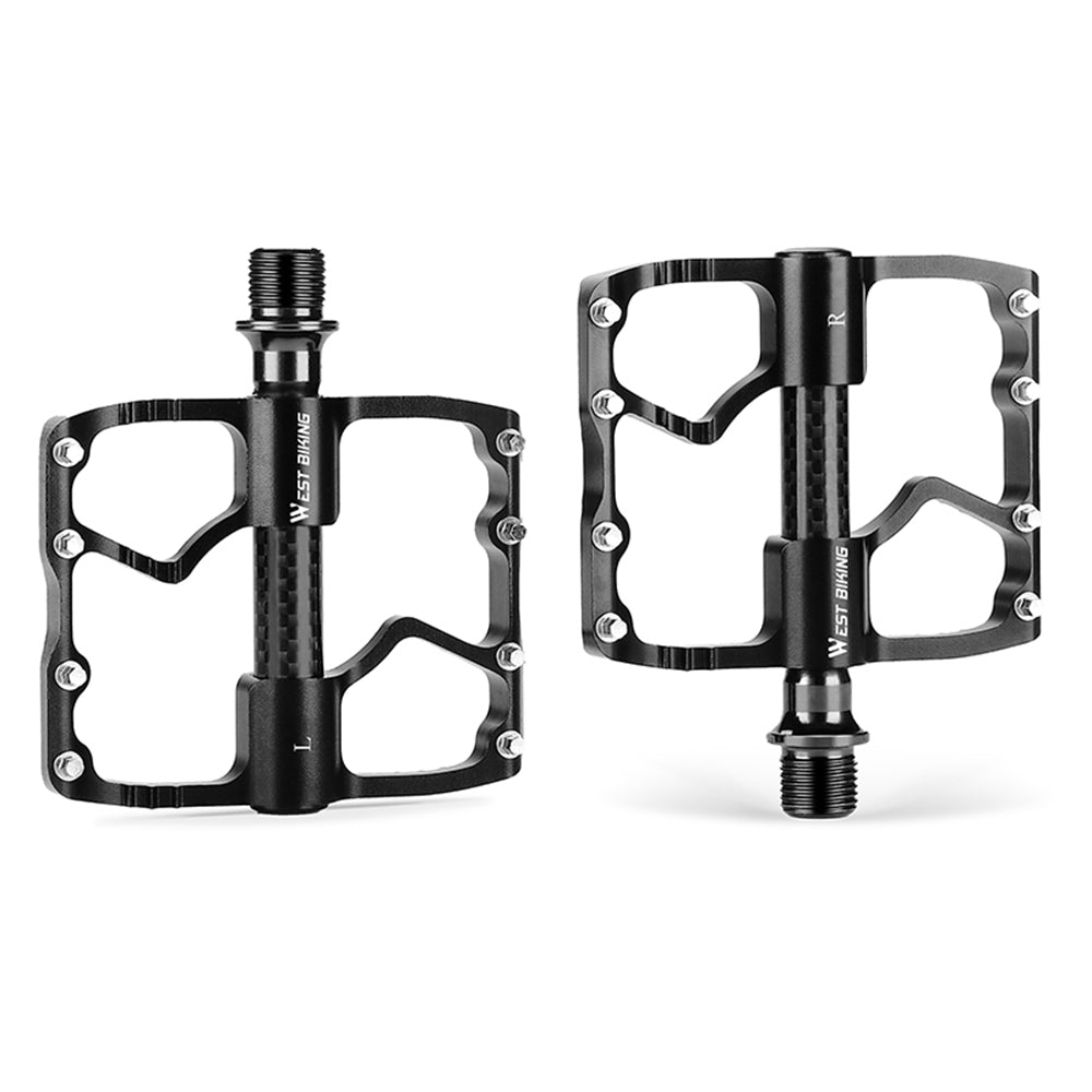 WEST BIKING YP0802098 1 Pair Bicycle Anti-slip Pedals Aluminum Alloy + Carbon Fiber MTB Road Bike Pedals WEST BIKING YP0802098 1 Pair Bicycle Anti-slip Pedals Aluminum Alloy + Carbon Fiber MTB Road Bike Pedals